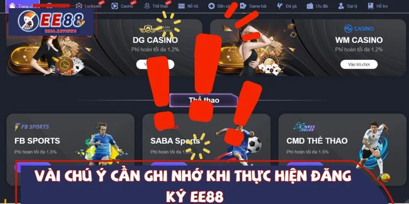 Vài chú ý cần ghi nhớ khi thực hiện đăng ký EE88